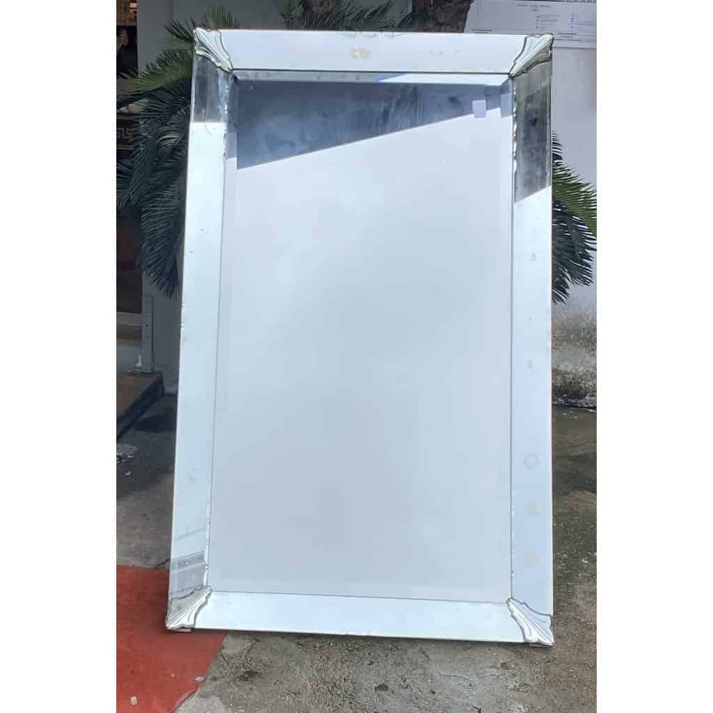 1940′ Miroir Venise Art Déco 135 X 81 cm Décor Moustache 9