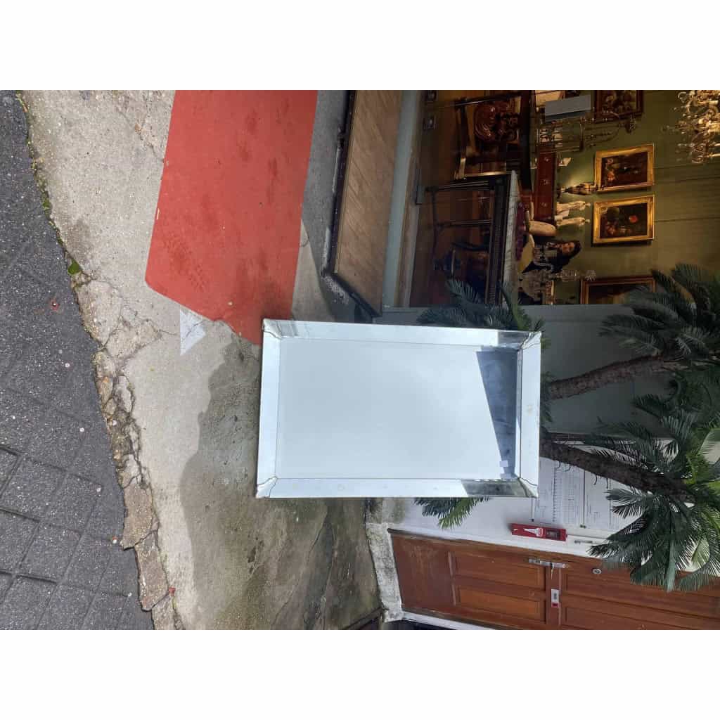 1940′ Miroir Venise Art Déco 135 X 81 cm Décor Moustache 10