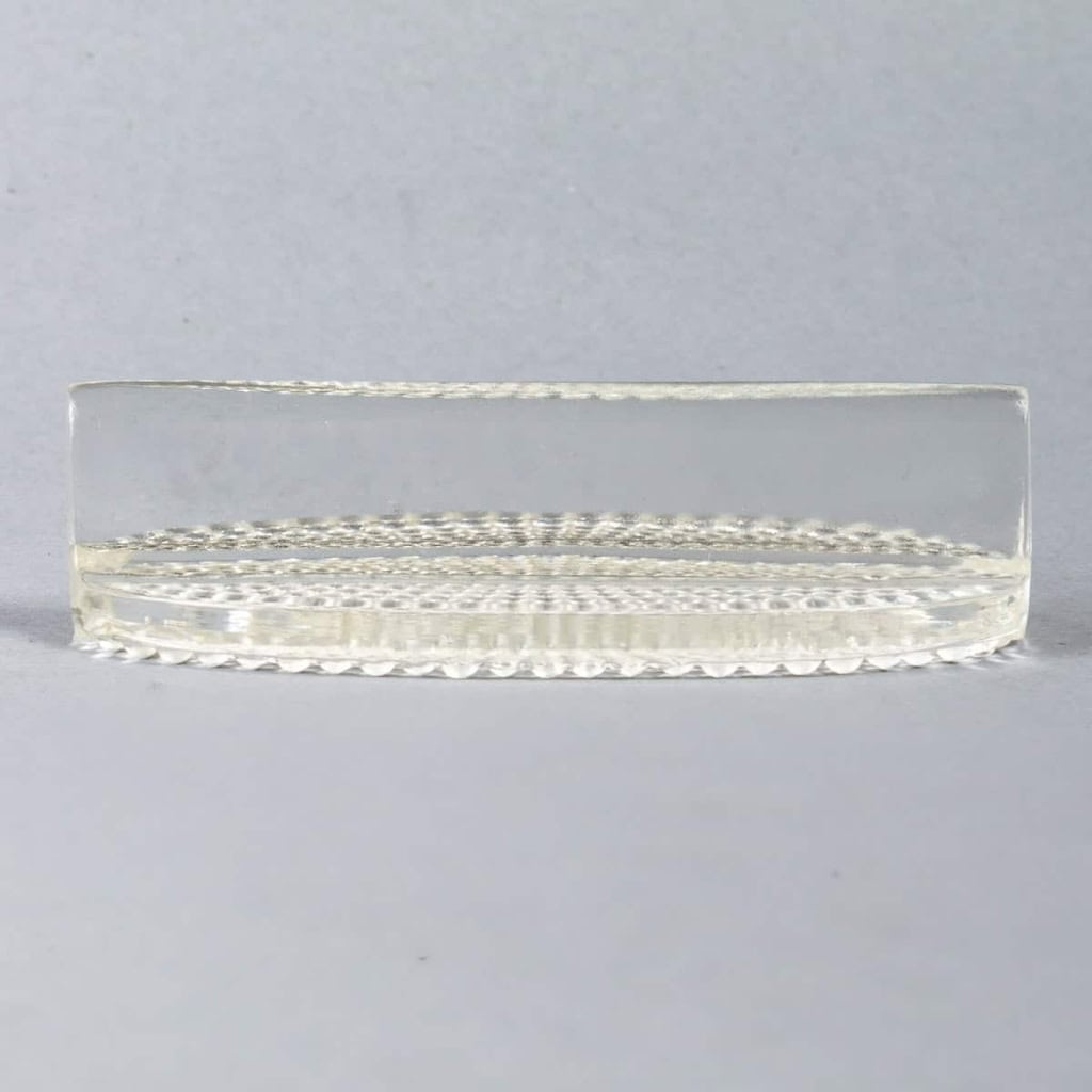 Suite de 8 Porte-Couteaux "Nippon" verre blanc de René LALIQUE