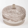 Boîte « Boutons d’Or » verre blanc patiné sépia de René LALIQUE | Biron Boîte "Boutons d'Or" verre blanc patiné sépia de René LALIQUE