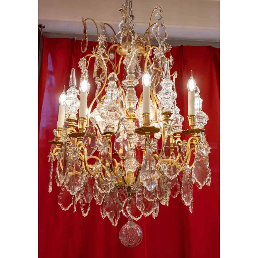 Grand lustre à 12 lumières attribué à Baccarat, XIXème siècle | Biron ||||||||