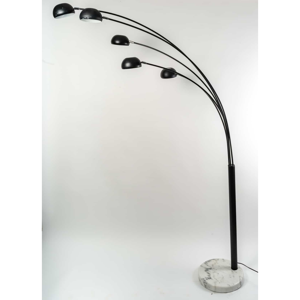 Lampe design des années 1990 en métal et socle en marbre | Biron Lampe design des années 1990 en métal et socle en marbre