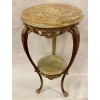 1970′ Sellette en Bronze Doré Style LXV Plateaux Onyx 10