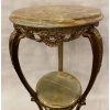 1970′ Sellette en Bronze Doré Style LXV Plateaux Onyx 13