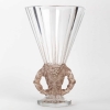 Vase « Faune » cristal blanc patiné sépia de René LALIQUE | Biron Vase "Faune" cristal blanc patiné sépia de René LALIQUE