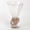 Vase « Faune » cristal blanc patiné sépia de René LALIQUE | Biron Vase "Faune" cristal blanc patiné sépia de René LALIQUE