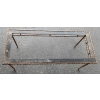 1950/70' Table Basse en Bronze Doré Décor Palmier Maison Charles