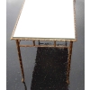 1950/70' Table Basse en Bronze Doré Décor Palmier Maison Charles