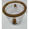 1950-70′ Seau à Champagne Cristal St Louis Gravé Aux Attributs de la Vigne et Bronze Doré Aux têtes de Lion 12