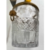 1950-70′ Seau à Champagne Cristal St Louis Gravé Aux Attributs de la Vigne et Bronze Doré Aux têtes de Lion 14