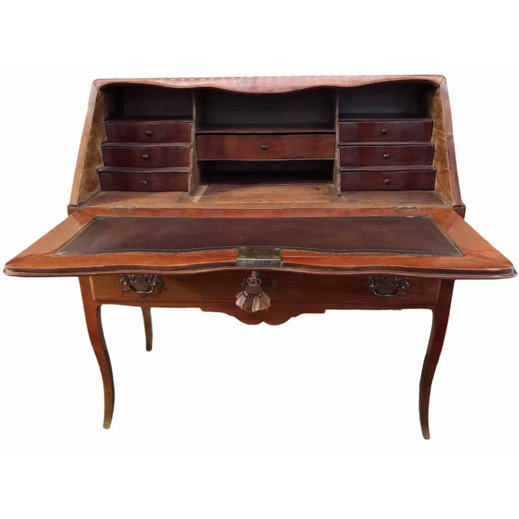 Bureau de pente 18ème siècle Malouin en acajou