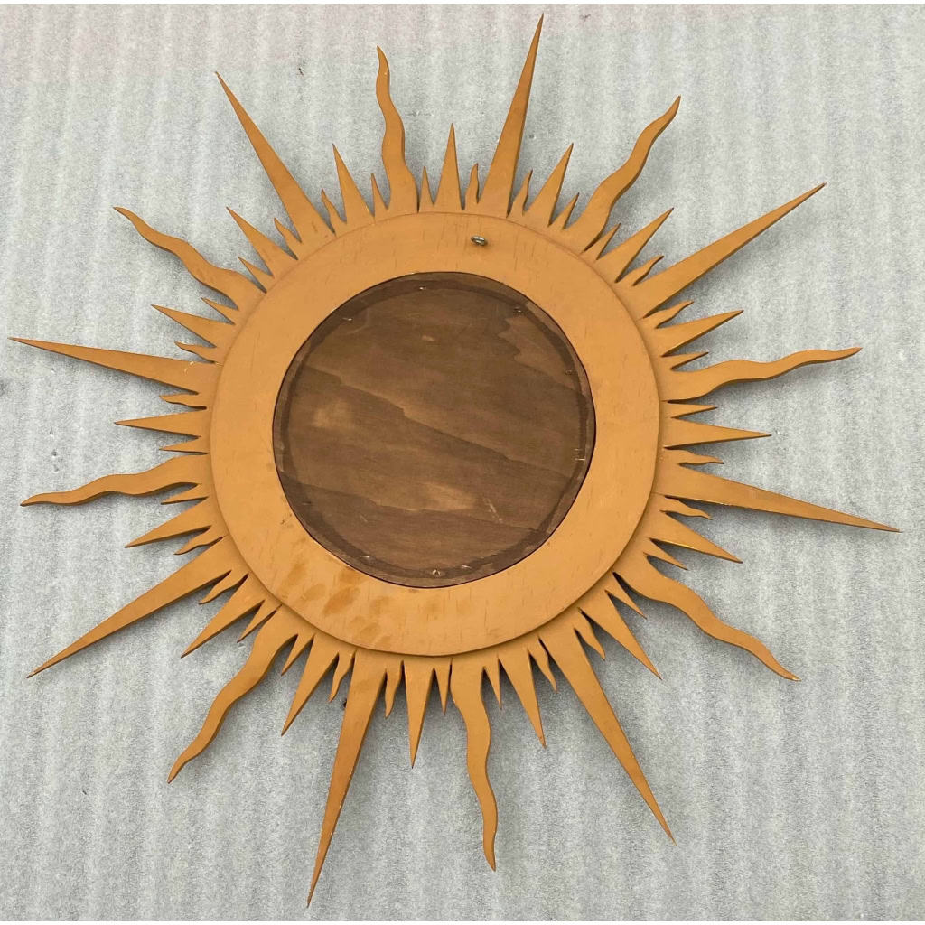 1970 ‘ Miroir Soleil Bois Doré Convexe Diamètre 89 Cm 7