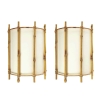 1950 Paire d’Appliques en rotin par Louis Sognot | Biron ||||||