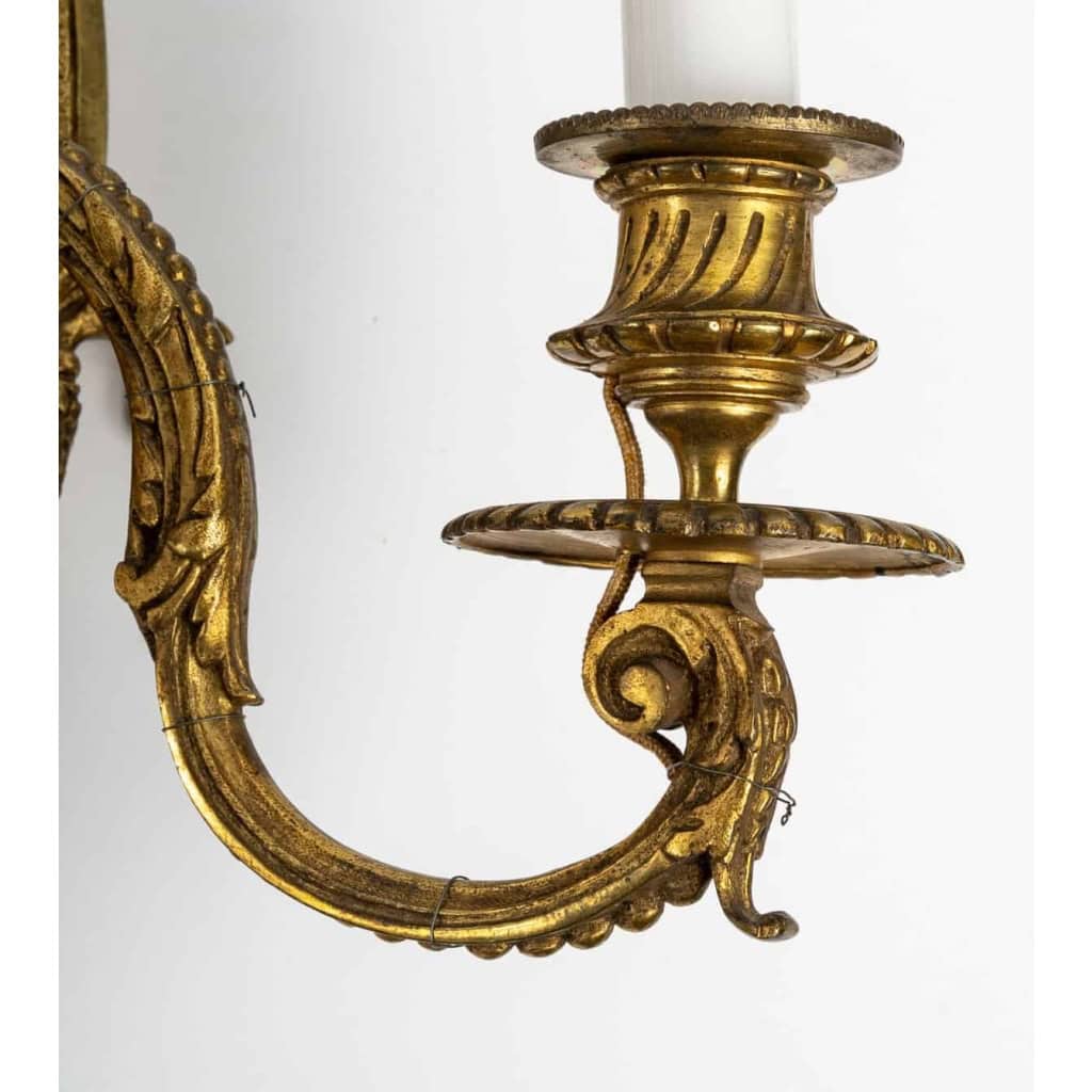 Paire d’appliques Lyre en bronze doré du XIXème siècle, Napoléon III | Biron Paire d’appliques Lyre en bronze doré du XIXème siècle, Napoléon III