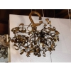 1900′ Lustre Boule de Gui en Bronze Art Nouveau a 4 Lampes Diametre 45 cm | Biron |||||||||