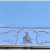 1960/70 Miroir aux Chinois Décor Eglomisé Et Cadre Feuilles d’Or DLG Pansard 136 X 96 cm 11