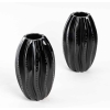 Lalique, Paire De vases "Black Medusa"