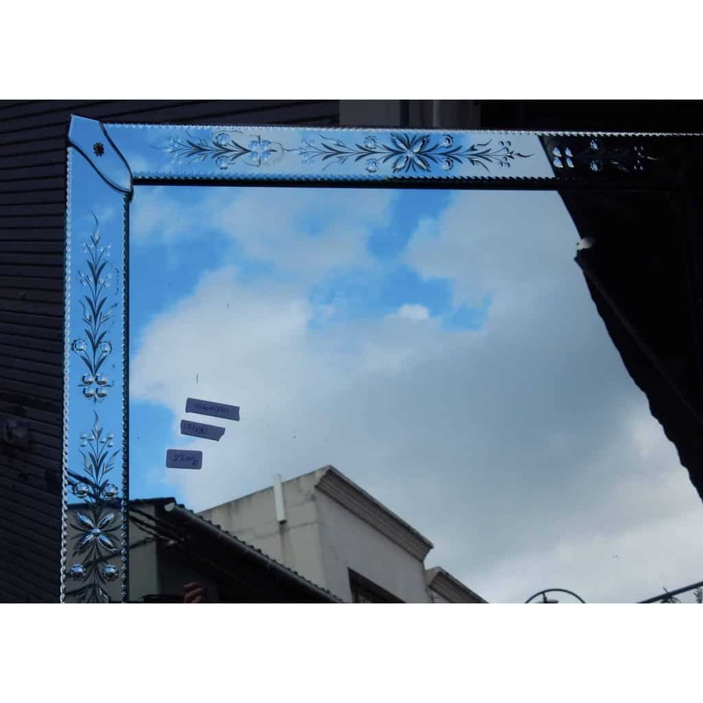 1970′ Miroir Venise à Fleurs 181 x 80 cm