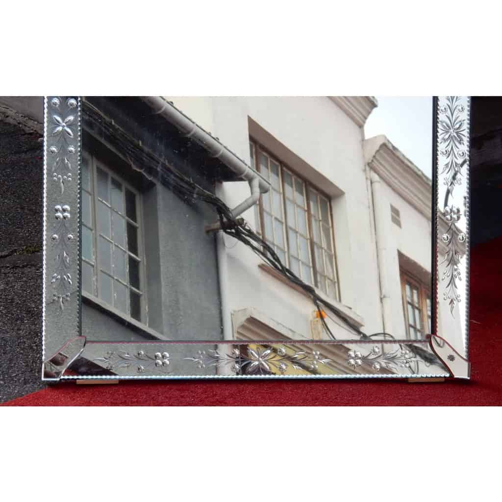 1970′ Miroir Venise à Fleurs 181 x 80 cm