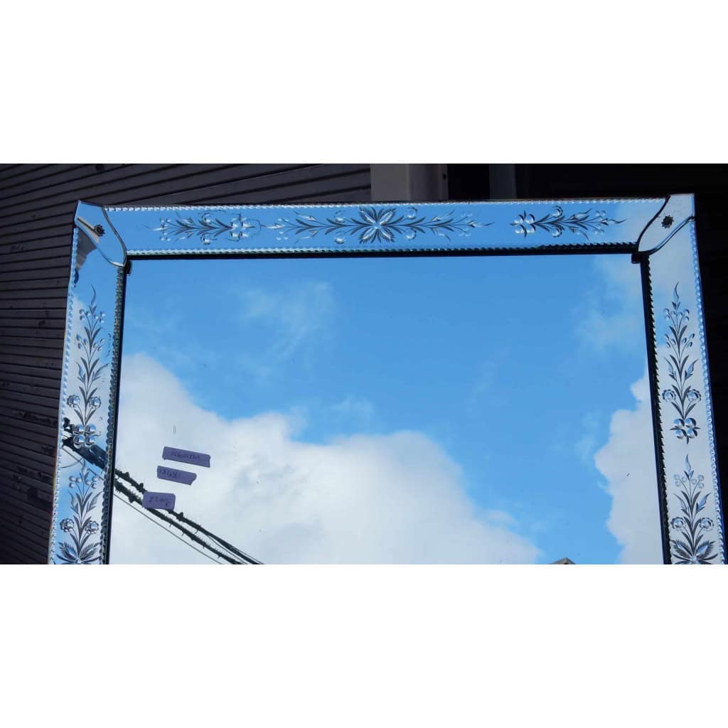 1970′ Miroir Venise à Fleurs 181 x 80 cm