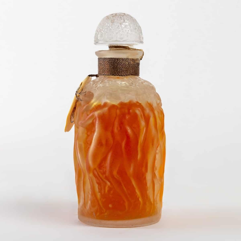 Flacon « Calendal » verre blanc de René LALIQUE pour MOLINARD | Biron Flacon "Calendal" verre blanc de René LALIQUE pour MOLINARD