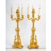 Paire de chandeliers en bronze doré du XIXème siècle | Biron Paire de chandeliers en bronze doré du XIXème siècle