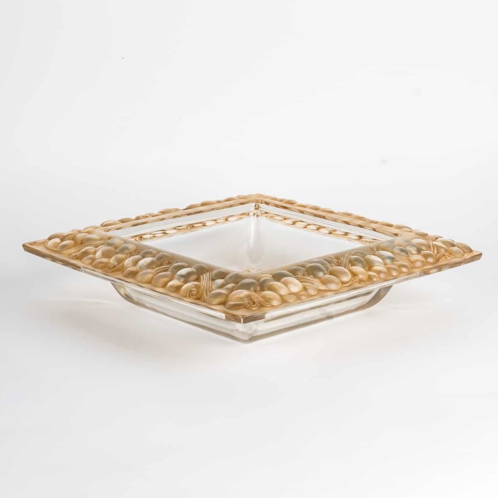 Coupe « Thoméry » verre blanc patiné sépia de René LALIQUE | Biron |||||