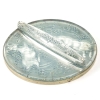 Miroir « Deux Chèvres » verre blanc patiné bleu – monture métal d’origine de René LALIQUE | Biron Miroir "Deux Chèvres" verre blanc patiné bleu - monture métal d'origine de René LALIQUE