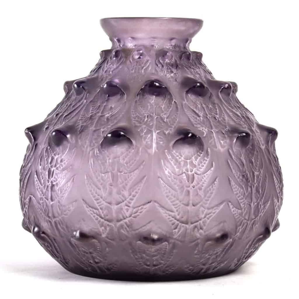 Vase « Fougères » verre améthyste de René LALIQUE | Biron |||||||