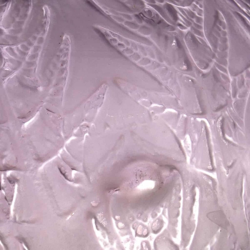 Vase « Fougères » verre améthyste de René LALIQUE | Biron Vase "Fougères" verre améthyste de René LALIQUE