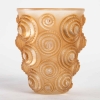 Vase « Spirales » verre blanc patiné sépia de René LALIQUE | Biron Vase "Spirales" verre blanc patiné sépia de René LALIQUE