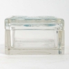 Boîte « Bluets » verre blanc patiné bleu de René LALIQUE | Biron Boîte "Bluets" verre blanc patiné bleu de René LALIQUE