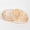 Boîte « Emiliane » verre blanc patiné sépia de René LALIQUE | Biron Boîte "Emiliane" verre blanc patiné sépia de René LALIQUE