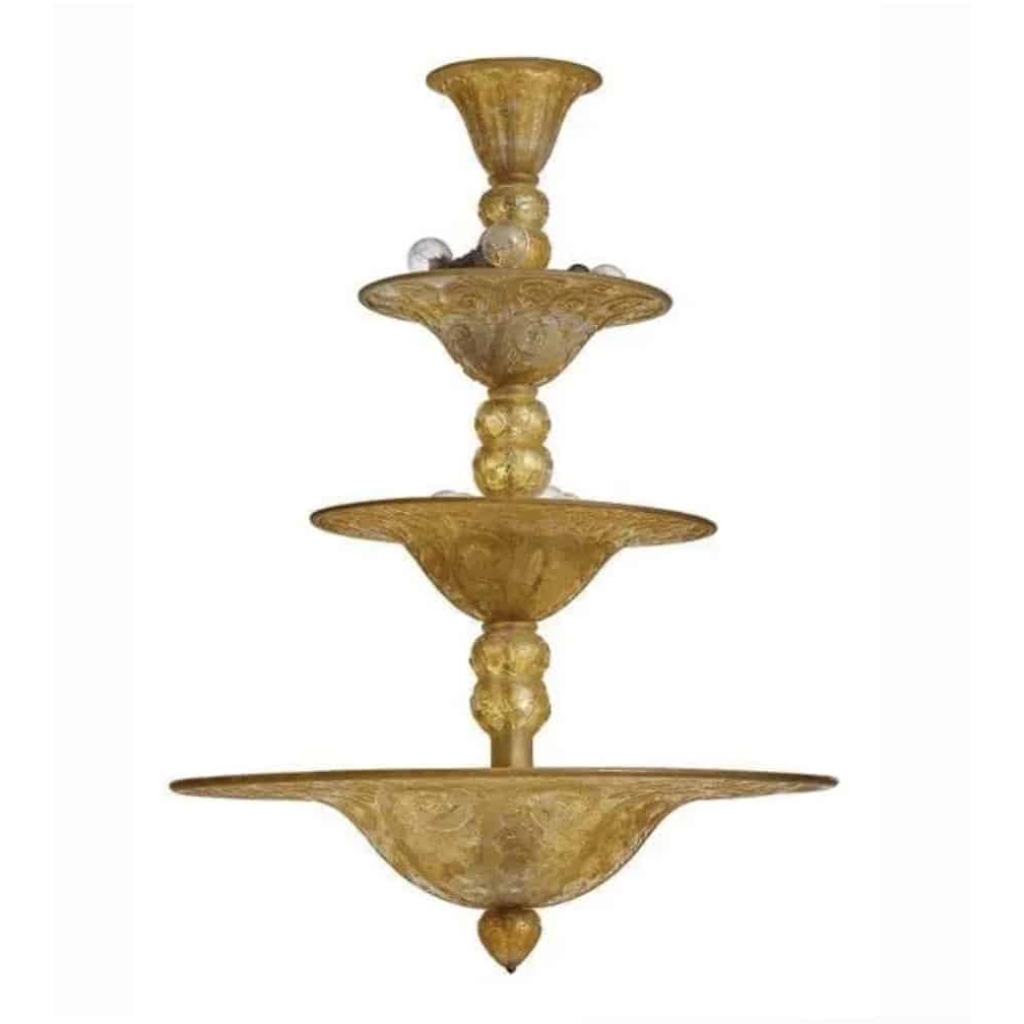 Daum important Lustre Art Déco en Verre | Biron ||