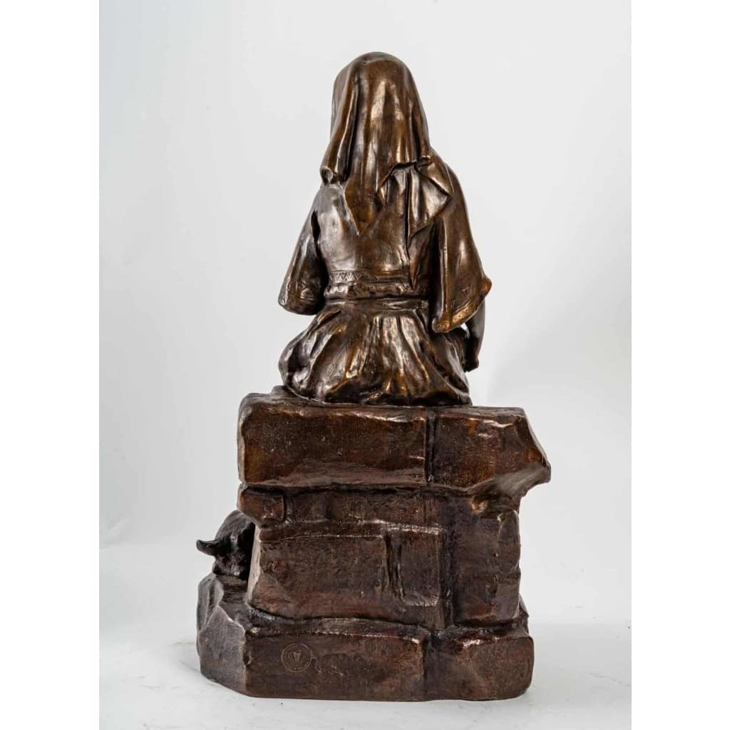La bergère par MEDNAT, 1900 | Biron La bergère par MEDNAT, 1900