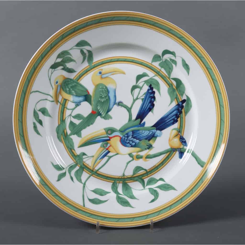 Hermès : »Les Toucans » Grand Plat Creux | Biron ||