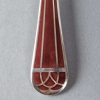 Ménagère "Talisman" métal argenté et laque de chine brune de CHRISTOFLE - 67 pièces