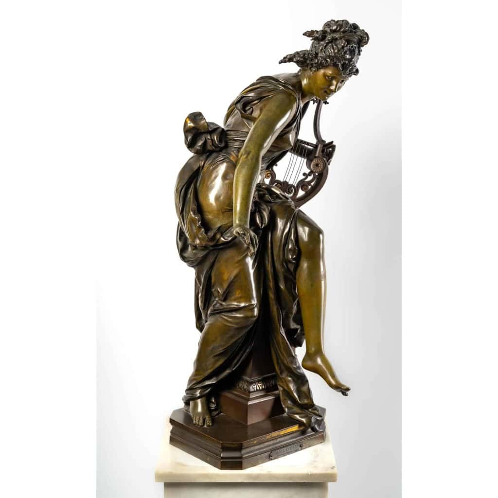 Figure en bronze Melodie D’Albert Ernest Carrier Belleuse XIXème siècle | Biron Figure en bronze Melodie D'Albert Ernest Carrier Belleuse XIXème siècle