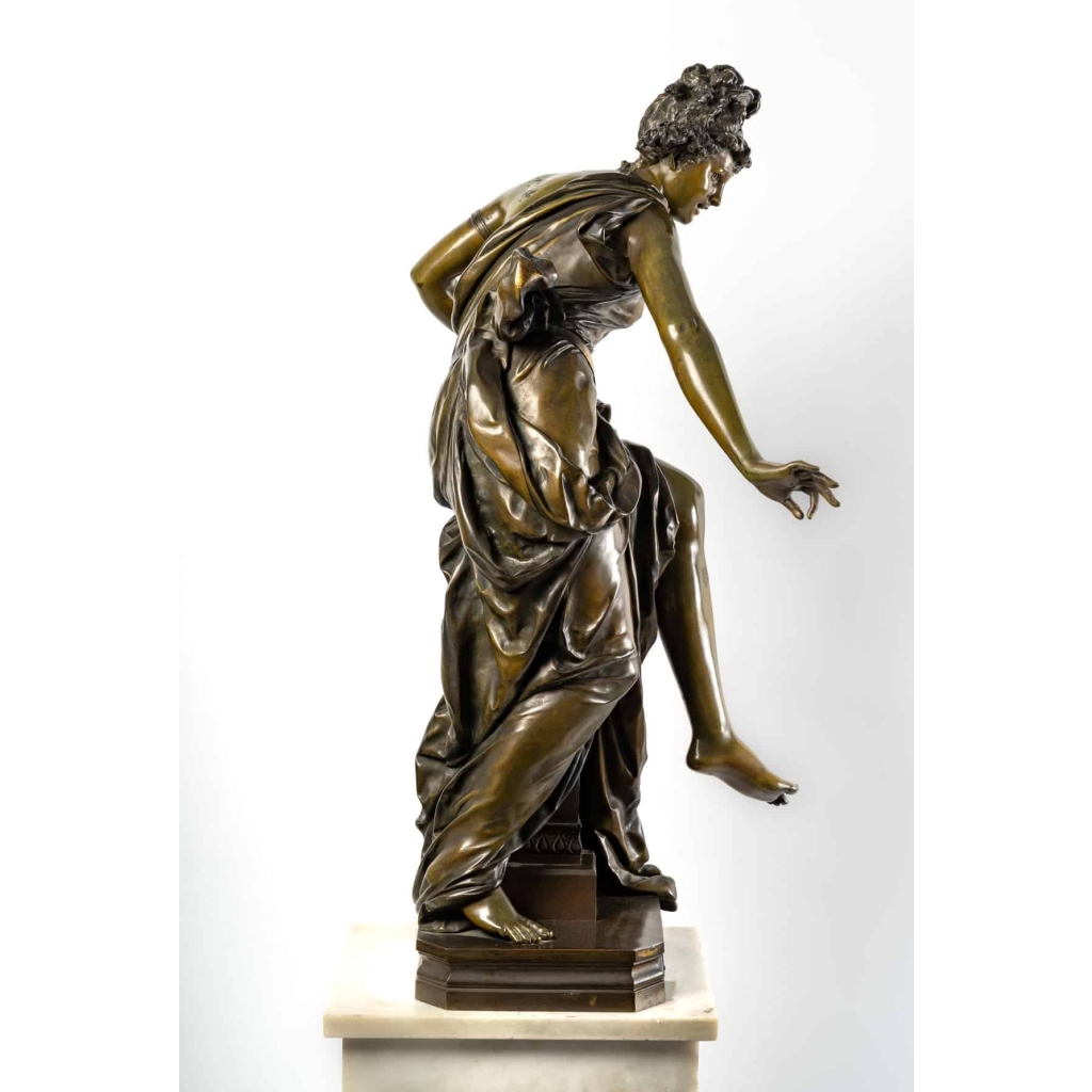 Figure en bronze Melodie D’Albert Ernest Carrier Belleuse XIXème siècle | Biron Figure en bronze Melodie D'Albert Ernest Carrier Belleuse XIXème siècle