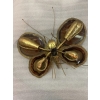 1970’Applique Papillon en Bronze ou Laiton, Duval Brasseur Ou Isabelle Faure, 4 Ampoules, Ailes d’Agate : 44 X H 46 cm | Biron 1970’Applique Papillon en Bronze ou Laiton, Duval Brasseur Ou Isabelle Faure, 4 Ampoules, Ailes d’Agate : 44 X H 46 cm