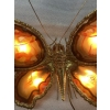 1970’Applique Papillon en Bronze ou Laiton, Duval Brasseur Ou Isabelle Faure, 4 Ampoules, Ailes d’Agate : 44 X H 46 cm | Biron 1970’Applique Papillon en Bronze ou Laiton, Duval Brasseur Ou Isabelle Faure, 4 Ampoules, Ailes d’Agate : 44 X H 46 cm