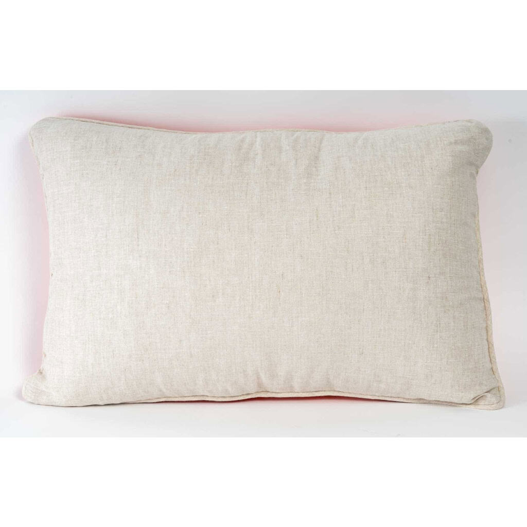 Coussin couleur Corail en lin | Biron Coussin couleur Corail en lin