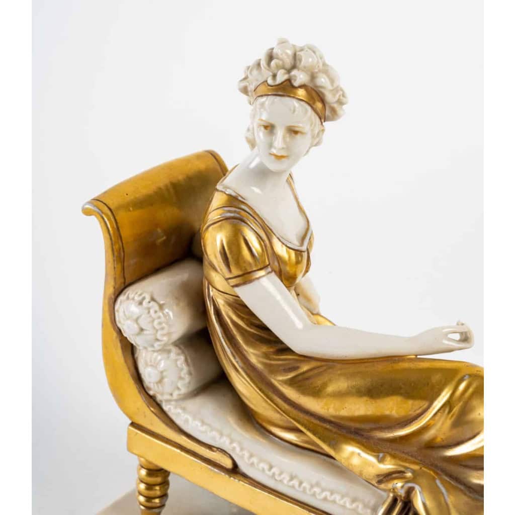 Madame Récamier en porcelaine, XIXème siècle | Biron Madame Récamier en porcelaine, XIXème siècle