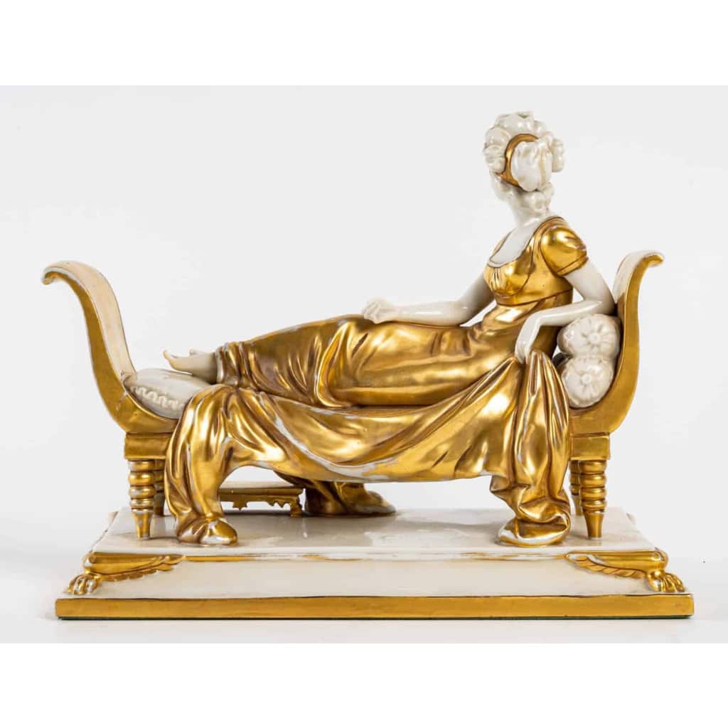 Madame Récamier en porcelaine, XIXème siècle | Biron Madame Récamier en porcelaine, XIXème siècle