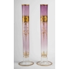 Paire de grands vases en cristal rehaussés à l’or. Début XXème siècle. | Biron Paire de grands vases en cristal rehaussés à l'or. Début XXème siècle.