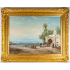 Panorama au minaret, datée 1882, Gouache Orientaliste Signée P.PASCAL | Biron |||||||