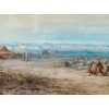 Panorama au minaret, datée 1882, Gouache Orientaliste Signée P.PASCAL | Biron Panorama au minaret, datée 1882, Gouache Orientaliste Signée P.PASCAL