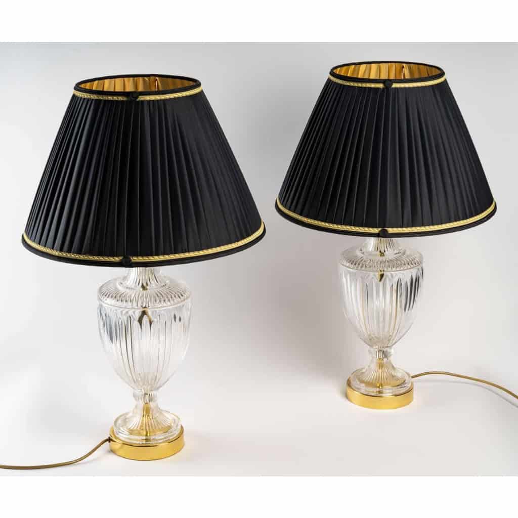 Paire de lampes dans le goût de la maison Baccarat | Biron ||||||