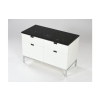 Buffet bas à corps en bois laqué blanc | Biron Buffet bas à corps en bois laqué blanc