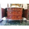 Commode demi-lune, en acajou, d’époque L XVI